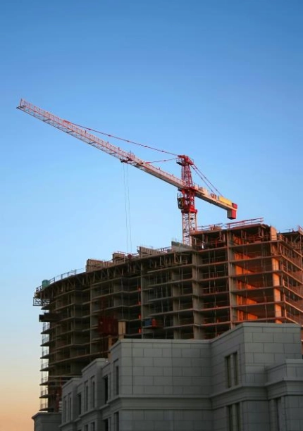 Image d'un bâtiment en construction